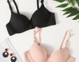 2pack Solid Underwire Bra Set