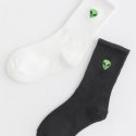 2pairs Alien Embroidery Socks