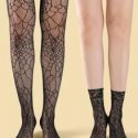 2pairs Cobweb Design Fishnet Tights & Fishnet Socks