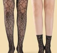 2pairs Cobweb Design Fishnet Tights & Fishnet Socks