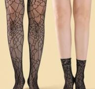 2pairs Cobweb Design Fishnet Tights & Fishnet Socks