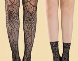 2pairs Cobweb Design Fishnet Tights & Fishnet Socks