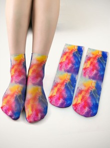 2pairs Graphic Print Socks