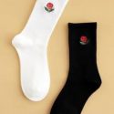 2pairs Guys Cartoon Embroidery Socks