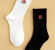 2pairs Guys Cartoon Embroidery Socks