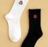 2pairs Guys Cartoon Embroidery Socks