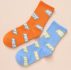 2pairs Guys Letter Graphic Crew Socks