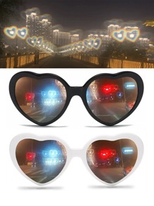 2pairs Heart Frame Sunglasses