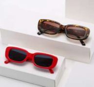 2pairs Rectangle Frame Sunglasses