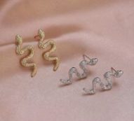 2pairs Snake Earrings