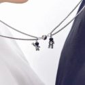 2pcs Astronaut Pendant Chain Necklace