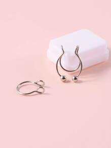 2pcs Ball Nose Ring