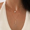 2pcs Bar Charm Necklace