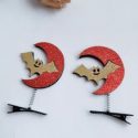 2pcs Bat & Moon Hair Clip