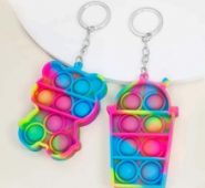 2pcs Bear & Cup Shaped Push Pop Bubble