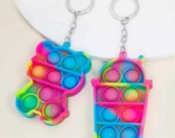 2pcs Bear & Cup Shaped Push Pop Bubble