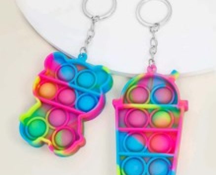 2pcs Bear & Cup Shaped Push Pop Bubble