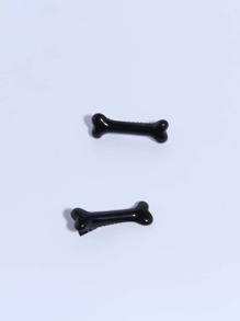 2pcs Bone Decor Hair Clip