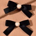 2pcs Bow Knot Decor Hair Clip