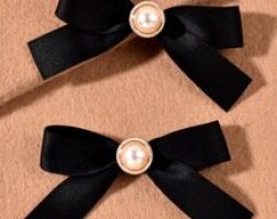 2pcs Bow Knot Decor Hair Clip