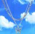 2pcs Butterfly Decor Chain Necklace