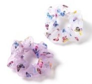 2pcs Butterfly Print Scrunchie
