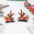 2pcs Christmas Antlers Decor Hair Clip