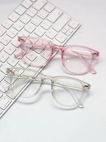 2pcs Clear Frame Eyeglasses