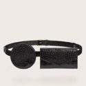 2pcs Croc Embossed Fanny Pack