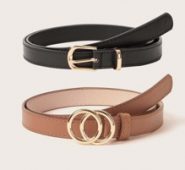 2pcs Double O-ring Buckle Belt