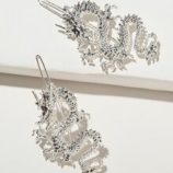 2pcs Dragon Decor Hair Clip