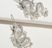 2pcs Dragon Decor Hair Clip