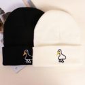 2pcs Duck Embroidery Beanie