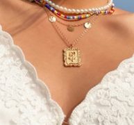 2pcs Faux Pearl Beaded Necklace