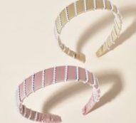 2pcs Faux Pearl Headband