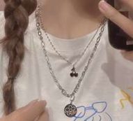 2pcs Floral Decor Chain Necklace