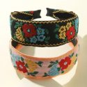 2pcs Floral Embroidery Hair Hoop