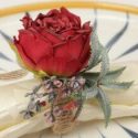 2pcs Flower Decor Napkin Ring