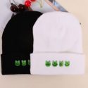 2pcs Frog Embroidery Beanie