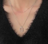 2pcs Geo Pendant Chain Necklace