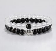 2pcs Guys Animal Decor Beaded Bracelet