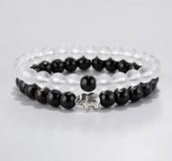 2pcs Guys Animal Decor Beaded Bracelet