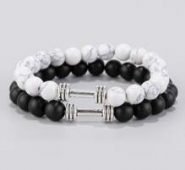 2pcs Guys Beaded Bracelet