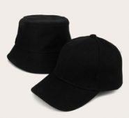 2pcs Guys Simple Solid Hat