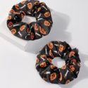 2pcs Halloween Pumpkin Scrunchie