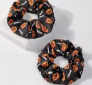 2pcs Halloween Pumpkin Scrunchie