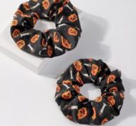 2pcs Halloween Pumpkin Scrunchie