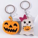 2pcs Halloween & Ghost Pendant Keychain