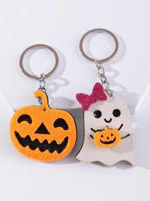 2pcs Halloween & Ghost Pendant Keychain