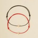 2pcs Heart Decor Rope Bracelet